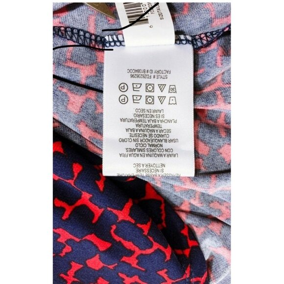 BCBG MAXAZRIA Navy & Red Polka-Dot "Like" Pattern Knee Dress, Sz S #1482 - Picture 4 of 16